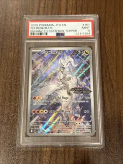 🔥2025 Pokemon N'S Reshiram 167 Journey Together Enhanced Box Topper PSA 9!🔥 - Image 1