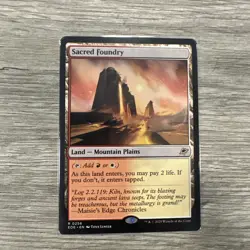 Sacred Foundry - Edge of Eternities - Land - Rare - 0256 - NM/M - Image 1