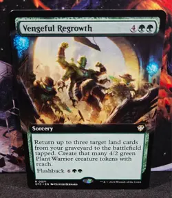 magic the gathering - Vengeful Regrowth - Sorcery - Rare - Flashback - Green - Image 1