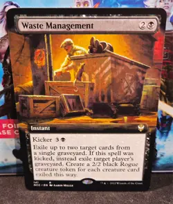 magic the gathering - Waste Management - Instant - Rare - Swamp - Black - Image 1