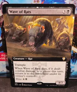 magic the gathering - Wave of Rats - Creature - Rat - Rare - Trample - Swamp - Image 1