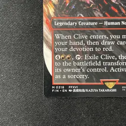 MTG Final Fantasy English Clive, Ifrit's Dominant Borderless 0318 Non-Foil - Image 5