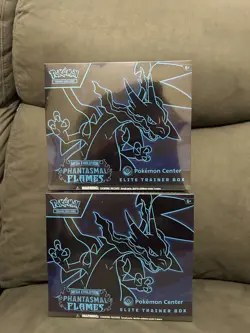 Pokemon TCG Phantasmal Flames Pokemon Center ETB Elite Trainer Box x2 New Sealed - Image 4
