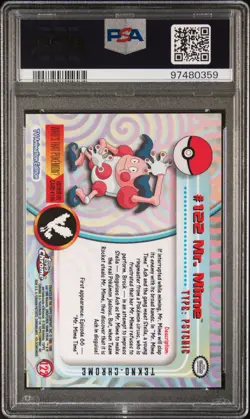 2000 Topps Chrome Pokemon Mr. Mime Tekno #122 PSA 9 Mint | PSA Population of 3 - Image 2
