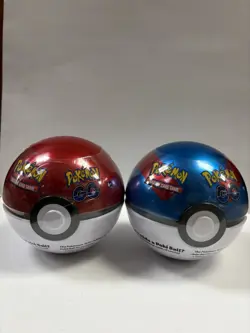 Lot of 2 2022 Pokemon TCG Pokemon Go Blue & Red Pokeballs NEW SEALED 6 Boosters - Image 1