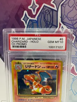 1998 POKEMON JAPANESE CD PROMO #6 CHARIZARD-HOLO PSA 10 - Image 4