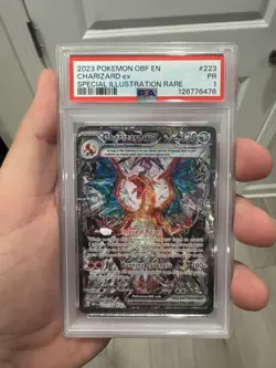 POKEMON OBSIDIAN FLAMES #223/197 CHARIZARD ex SPECIAL ILLUSTRATION RARE PSA 1 - Image 1