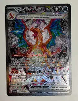 2023 POKEMON OBSIDIAN FLAMES CHARIZARD EX 223/197 SPECIAL ILLUSTRATION RARE NM - Image 3