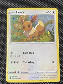 Eevee SWSH095 SWSH: Sword & Shield Promo Cards Holo PTCG LP/NM - Image 1