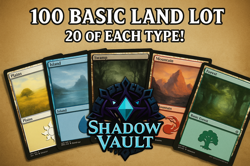 100 MTG Basic Lands - Magic: The Gathering Bulk Land Pack - 20 of Each (100)Card - Image 1