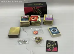 Pokemon Card Lot Crown Zenith Lucario VSTAR Sleeves Dice Markers + Box - Image 1