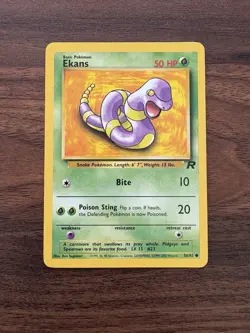 Pokemon Card Team Rocket Ekans 56/82 LP - Image 1