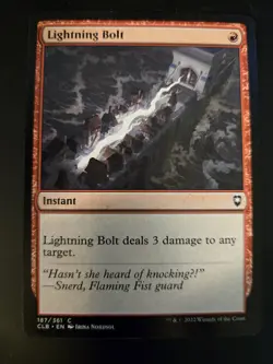 Lightning Bolt NM Commander Legends: Battle for Baldur's Gate MTG FREE SHIP - Image 1