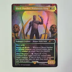 Black Panther, Wakandan King Rainbow Foil Secret Lair Marvel Black Panther MTG - Image 1