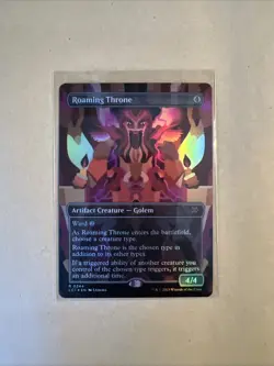 MTG Roaming Throne LCI 0344 R NM FOIL Borderless - Image 1