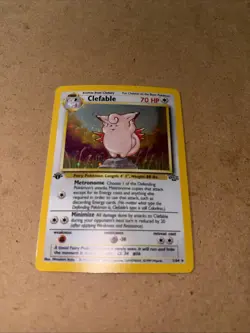 Pokemon TCG Clefable 1/64 Jungle Holo Rare 1st Edition - Image 1