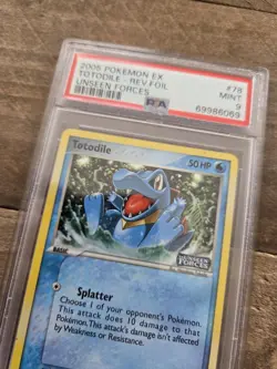 Pokemon Totodile EX Unseen Forces Reverse Holo #78 PSA 9 Mint - Image 2