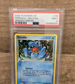 Pokemon Totodile EX Unseen Forces Reverse Holo #78 PSA 9 Mint - Image 3