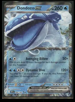2025 Pokemon TCG Destined Rivals Dondozo ex Basic/Rare Holo EX #66 - Image 1