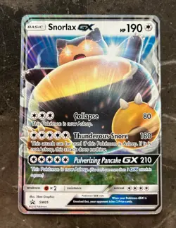 Pokemon Sun & Moon - SNORLAX GX PROMO - SM05 - NM - Image 1