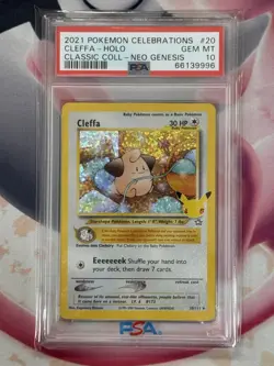 PSA 10 Gem Mint Cleffa 20/111 Celebrations Classic Collection Pokemon Card - Image 3