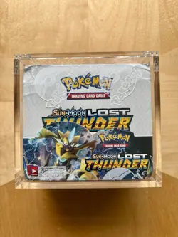 Pokemon 2018 SUN & MOON LOST THUNDER Booster Box Factory Sealed + Acrylic Case - Image 1