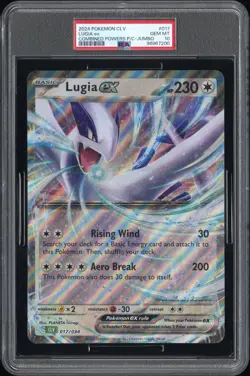 2024 POKEMON COMBINED POWERS PREM COLL TAG #017 LUGIA EX PSA 10 - Image 1