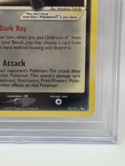2007 Pokemon POP Series 5 #17 Umbreon Gold Star R BGS Authentic Altered - Image 5