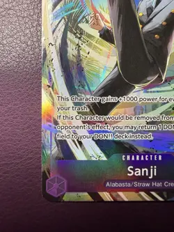 One Piece CCG Sanji Alternate Art Op12-070 Nm English - Image 5