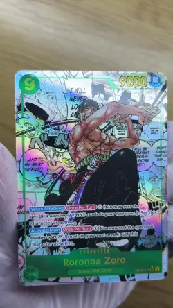 One Piece TCG Roronoa Zoro CCG OP06-118 Manga Art English - Image 2