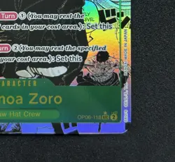 One Piece TCG Roronoa Zoro CCG OP06-118 Manga Art English - Image 5