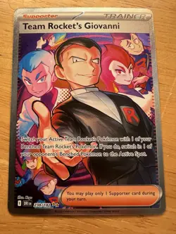 Pokemon Team Rockets Giovanni 238/182 Special Illustration Rare Destined Rivals - Image 1