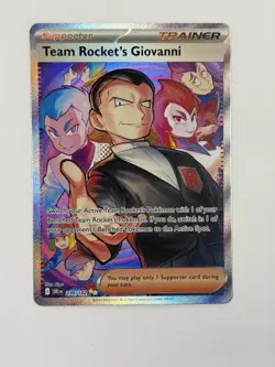 Pokemon Team Rockets Giovanni 238/182 Special Illustration Rare Destined Rivals - Image 1