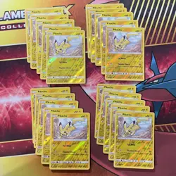 x4 Pikachu 40/147 Pokemon Sun & Moon Burning Shadows 2017 Reverse Holo LP/NM - Image 2