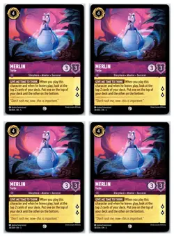 #38 Merlin Turtle PLAYSET x4 2024 Disney Lorcana Shimmering Skies 4x Common - Image 1