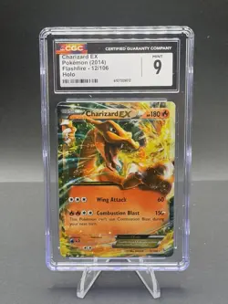Pokemon TCG- 2014 Charizard EX 12/106 Flashfire CGC Mint 9 - Image 1