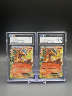 Pokemon TCG- (2) CGC LABEL ERROR Charizard EX 12/106 Sequential CGC 9 & CGC 9.5 - Image 1