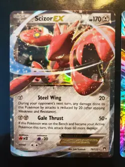 Scizor EX 76/122 M Scizor EX 77/122 Holo Pokemon TCG Card XY Breakpoint LP - Image 4