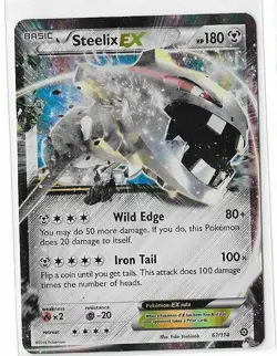 Pokemon TCG card - Steelix EX - 67/114 - Ultra Rare - XY: Steam Siege Singles NM - Image 1