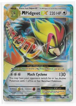 M Pidgeot EX 65/108 Evolutions XY Ultra Rare Holo Pokemon TCG Card NM - Image 1