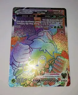 Rainbow Foil RILLABOOM VMAX Secret Rare SWSH Rebel Clash 193/192 Pokemon Card NM - Image 5