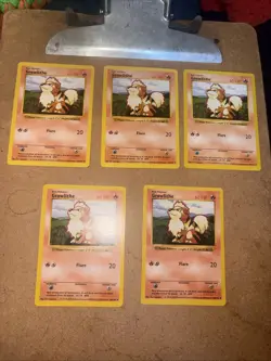 Pokemon TCG Growlithe Base Set, Shadowless Uncommon Card 28/102 - Image 1