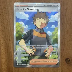 Pokemon TCG Brock’s Scouting Trainer 179/159 Journey Together Ultra Rare NM Card - Image 1