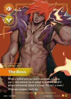 Riftbound League Of Legends Origins Foil Card OGN 310 Sett - The Boss - Image 1