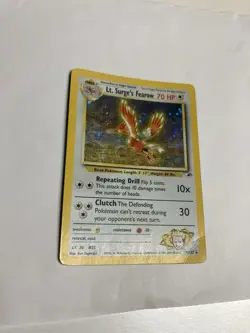 Pokemon TCG Lt. Surge's Fearow 7/132 Gym Heroes Unlimited MP w/Holo Swirl - Image 3