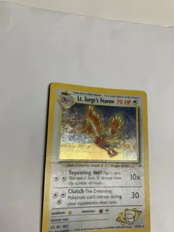Pokemon TCG Lt. Surge's Fearow 7/132 Gym Heroes Unlimited MP w/Holo Swirl - Image 4