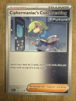 Ciphermaniac's Codebreaking 104/131 Non Holo Pokemon Prismatic Evolutions NM - Image 1