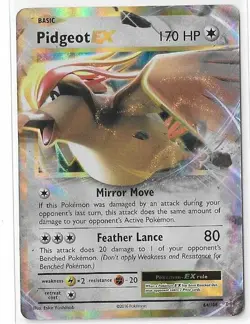 Pidgeot EX - 64/108 - Pokemon Evolutions XY Ultra Rare Card NM - Image 1