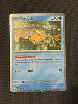 Pokemon TCG Psyduck 007 Mega Evolution Cosmo Holo Promo - NM - Image 1