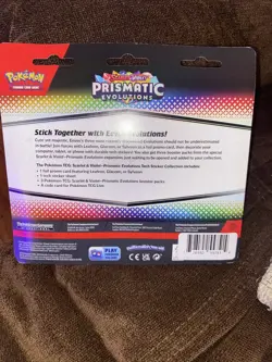 Pokemon Prismatic Evolutions Tech Sticker Collection Sealed Sylveon - Image 2